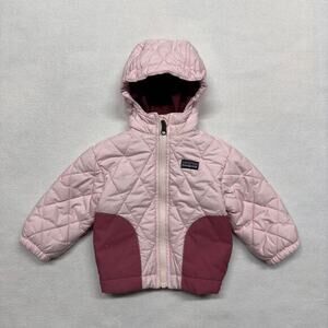 Patagonia Baby Puff Rider Quilted Puffer Jacket‎ Hooded Elbow Patch Sz. 6 Months